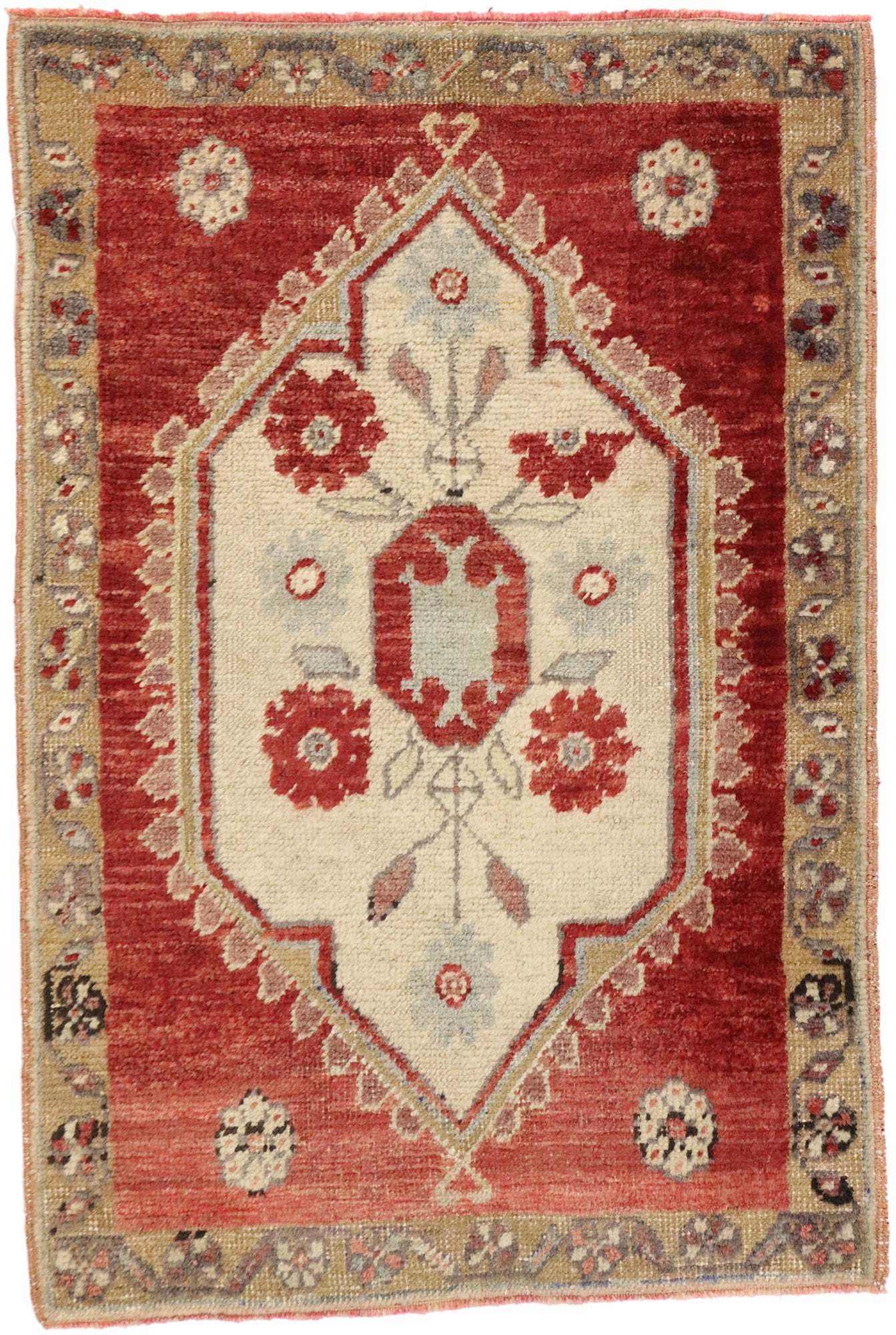 2 x 3 Vintage Turkish Oushak Rug 51773