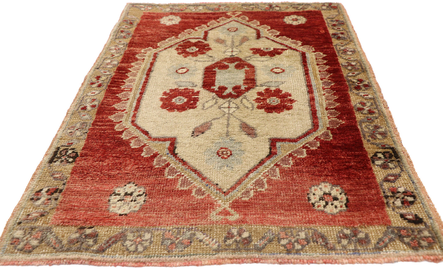 2 x 3 Vintage Turkish Oushak Rug 51773