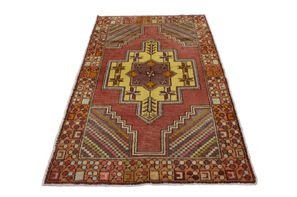 4 x 6 Vintage Turkish Oushak Rug 51774