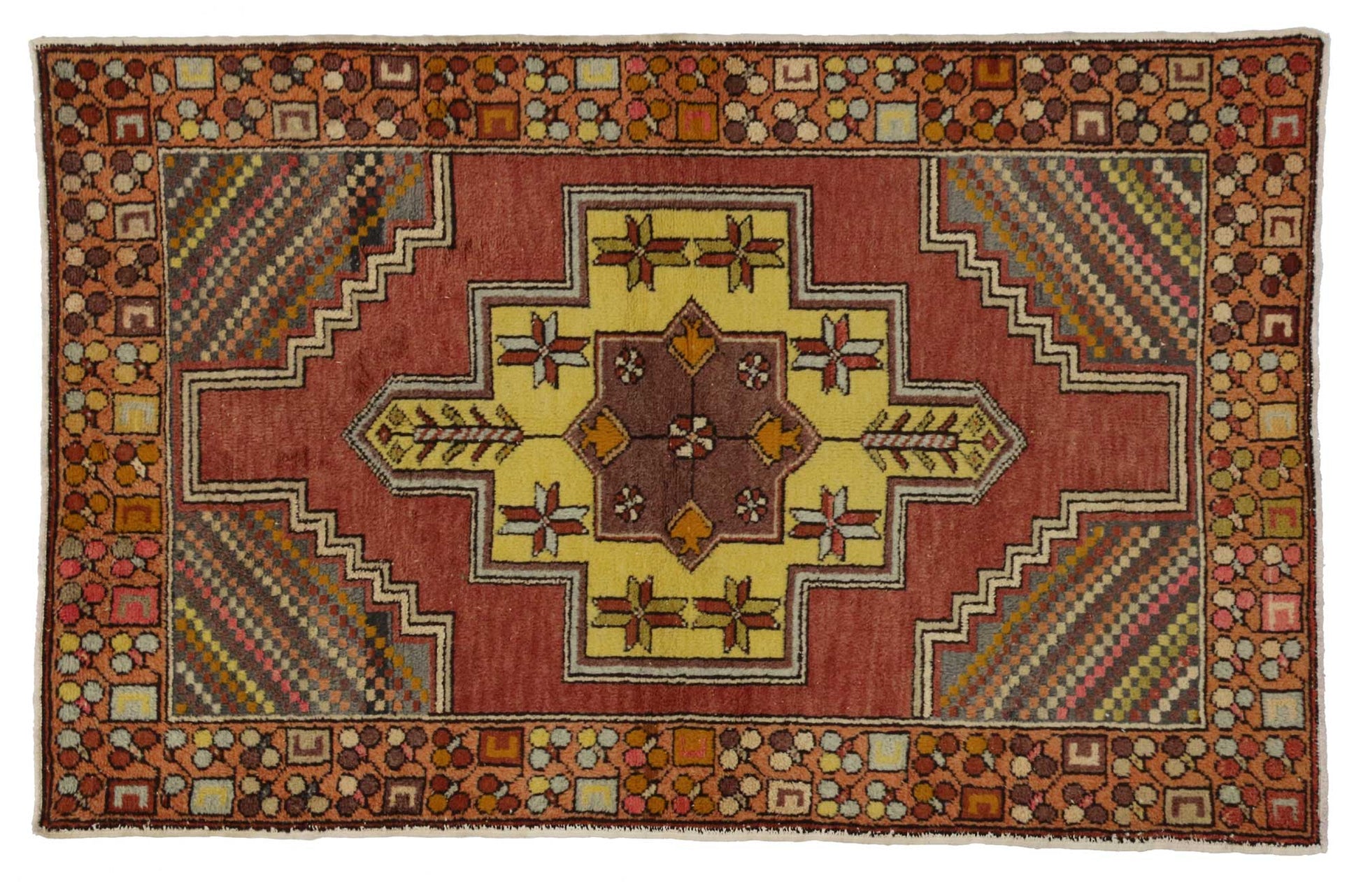 4 x 6 Vintage Turkish Oushak Rug 51774