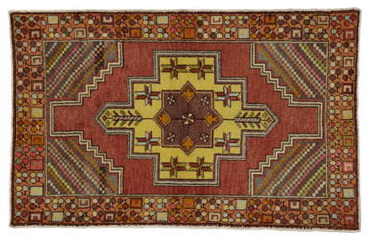 4 x 6 Vintage Turkish Oushak Rug 51774