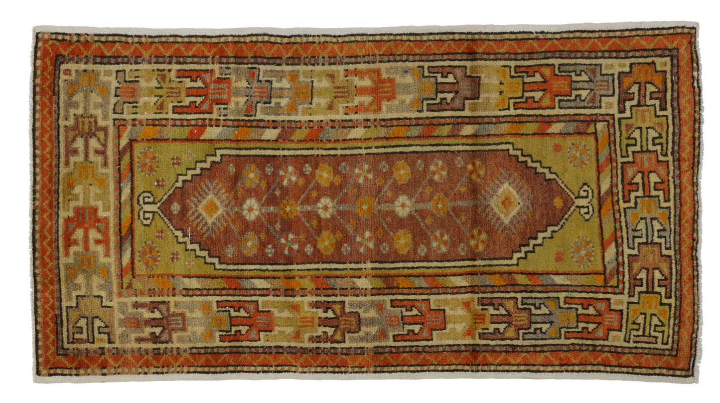 3 x 5 Vintage Turkish Oushak Rug 51777