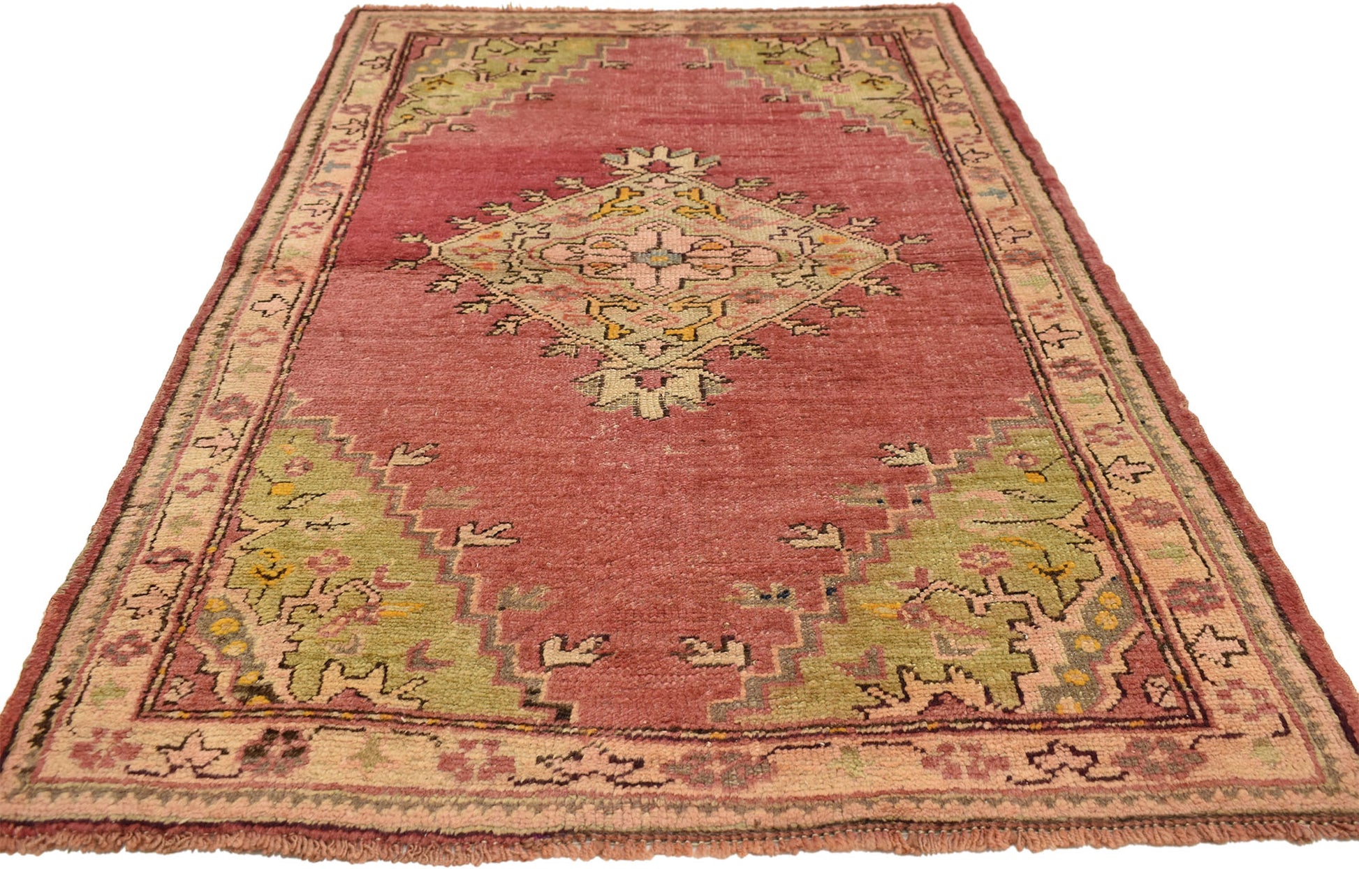 3 x 6 Vintage Turkish Oushak Rug 51779