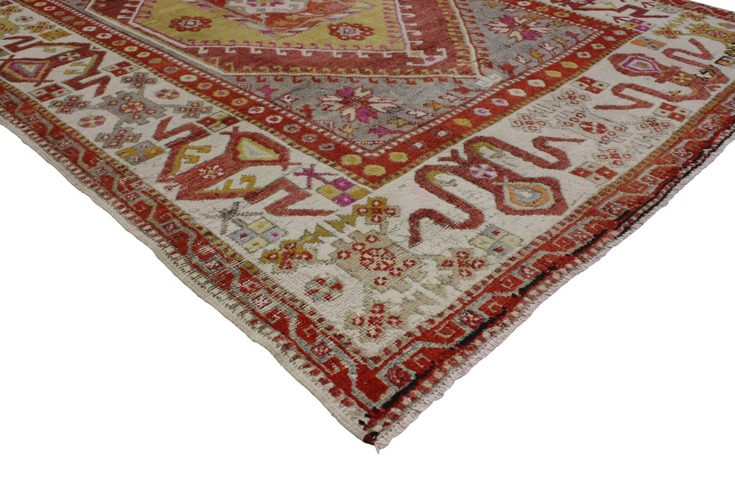 6 x 9 Vintage Turkish Oushak Rug 51783