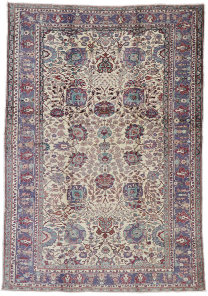 7 x 9 Vintage Turkish Oushak Rug 51788
