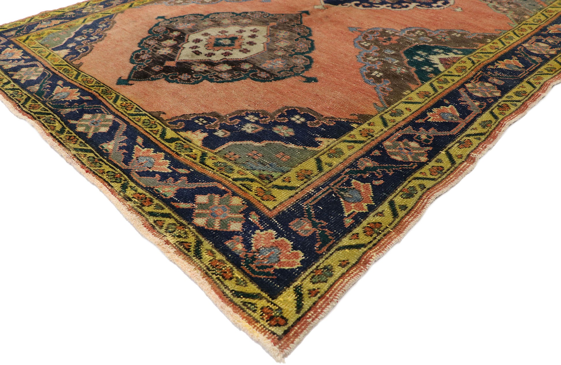 5 x 13 Vintage Turkish Oushak Rug 51790