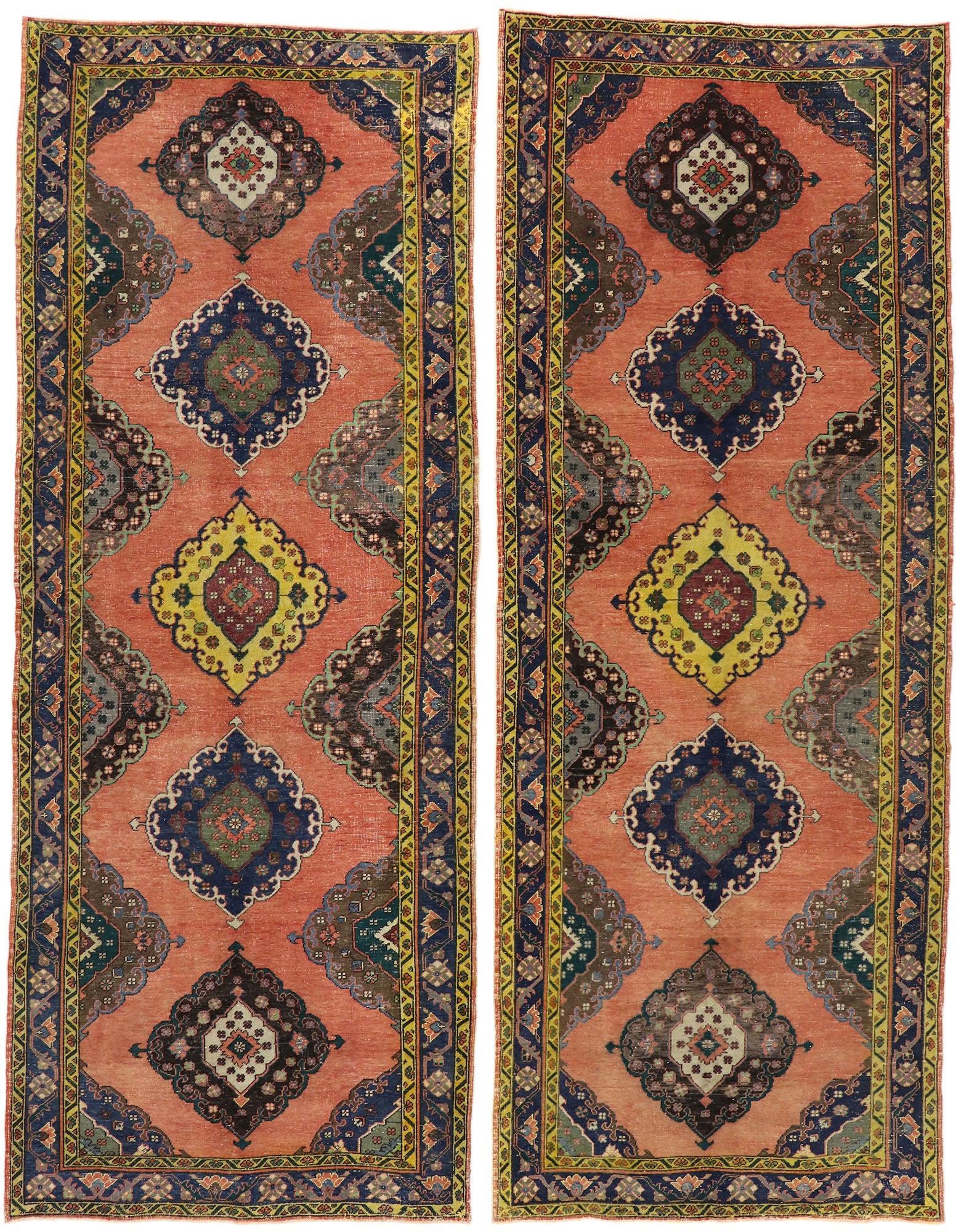 5 x 13 Vintage Turkish Oushak Rug 51791