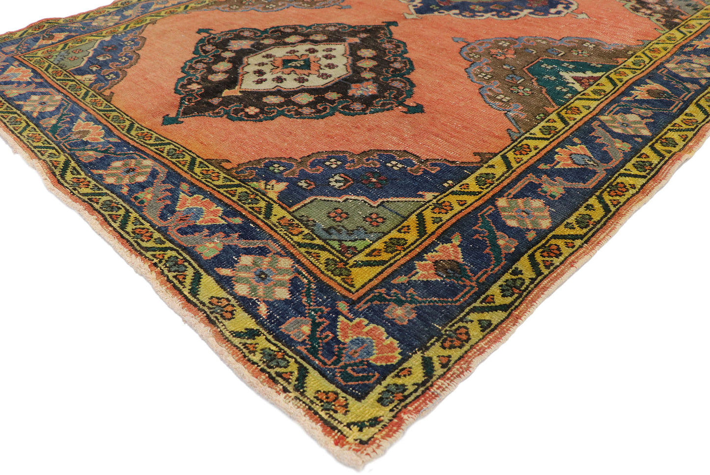 5 x 13 Vintage Turkish Oushak Rug 51791