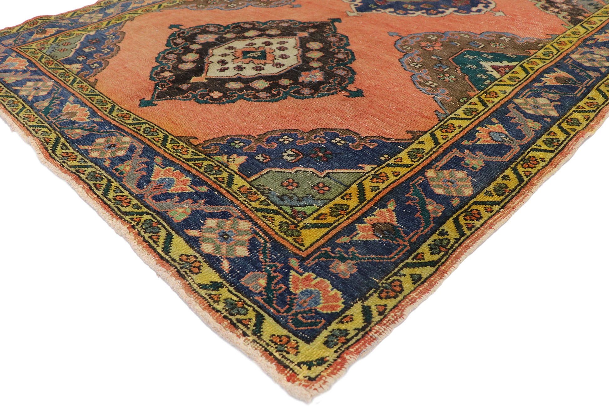 5 x 13 Vintage Turkish Oushak Rug 51791