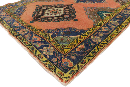 5 x 13 Vintage Turkish Oushak Rug 51791
