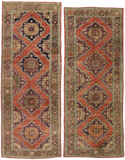 5 x 12 Vintage Turkish Oushak Rug 51792
