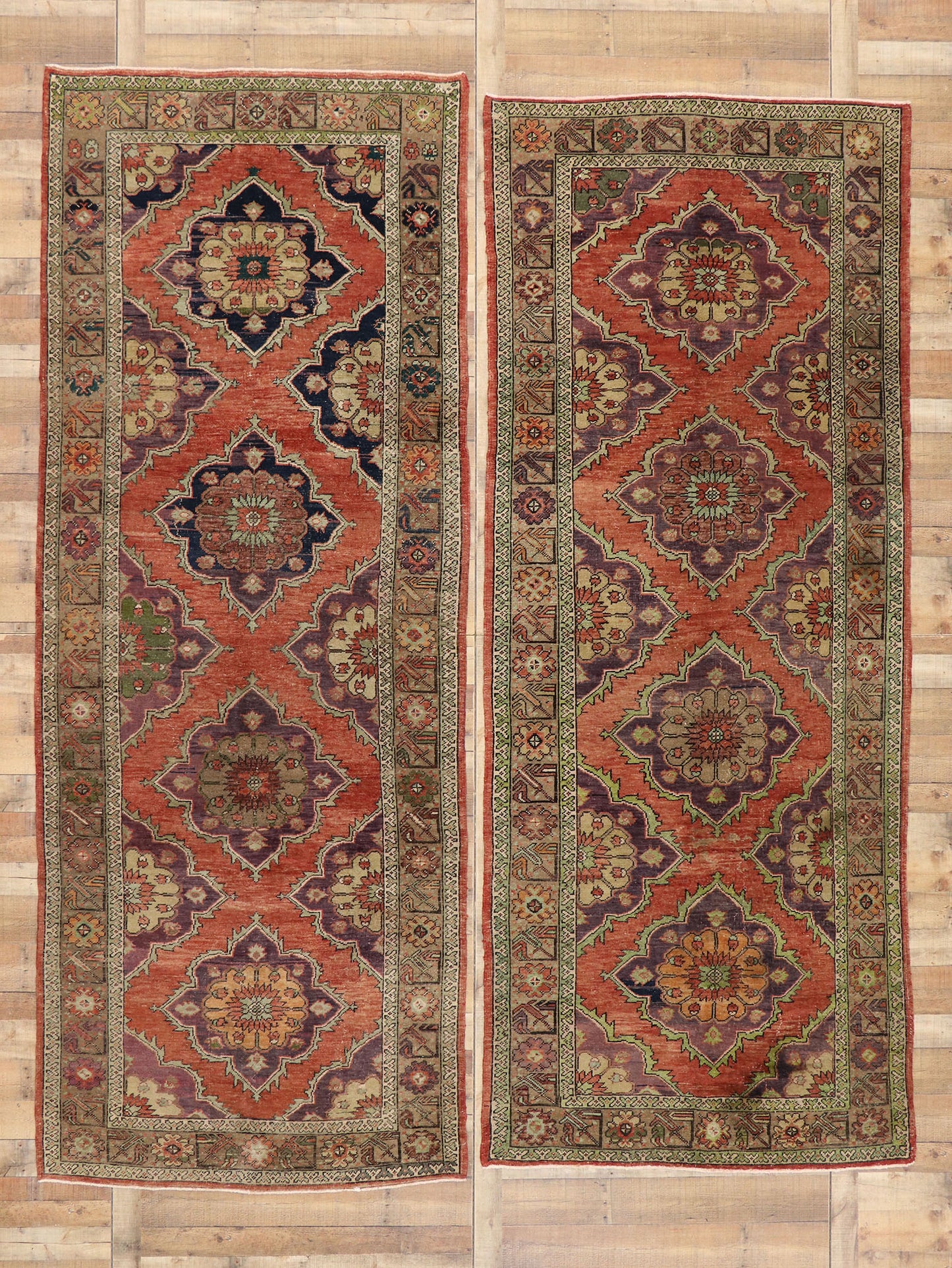 5 x 12 Vintage Turkish Oushak Rug 51792