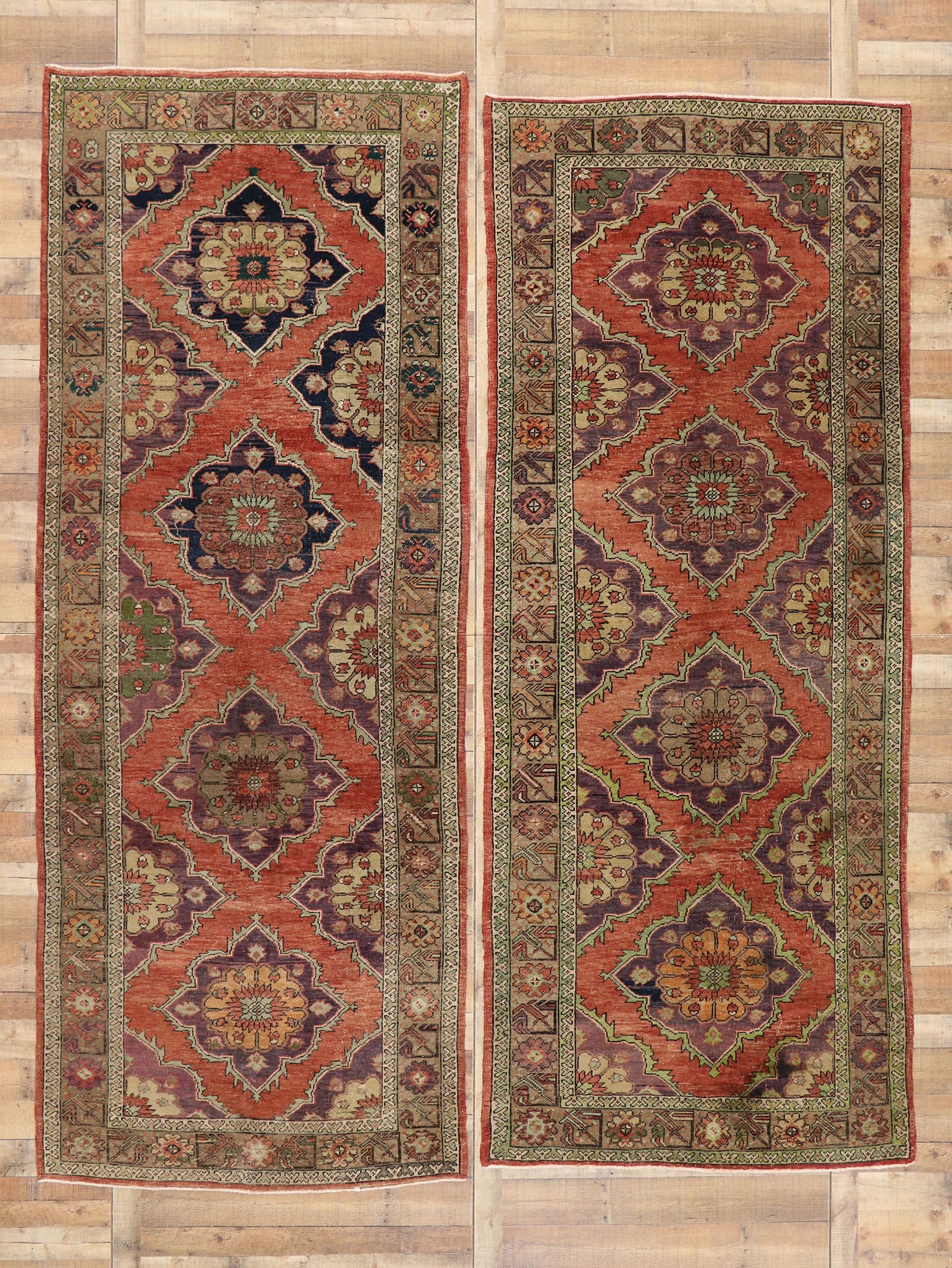 5 x 12 Vintage Turkish Oushak Rug 51792