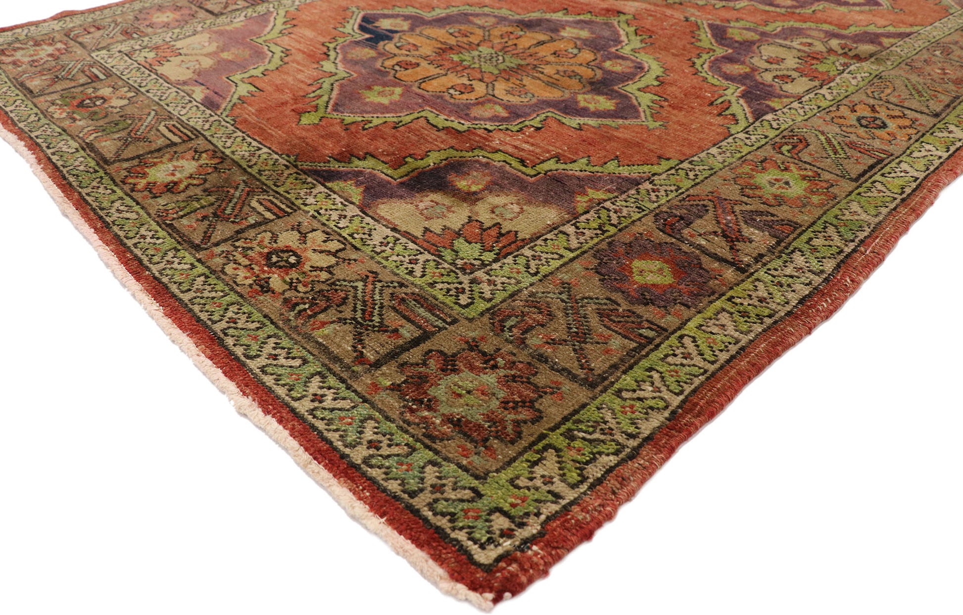 5 x 12 Vintage Turkish Oushak Rug 51792