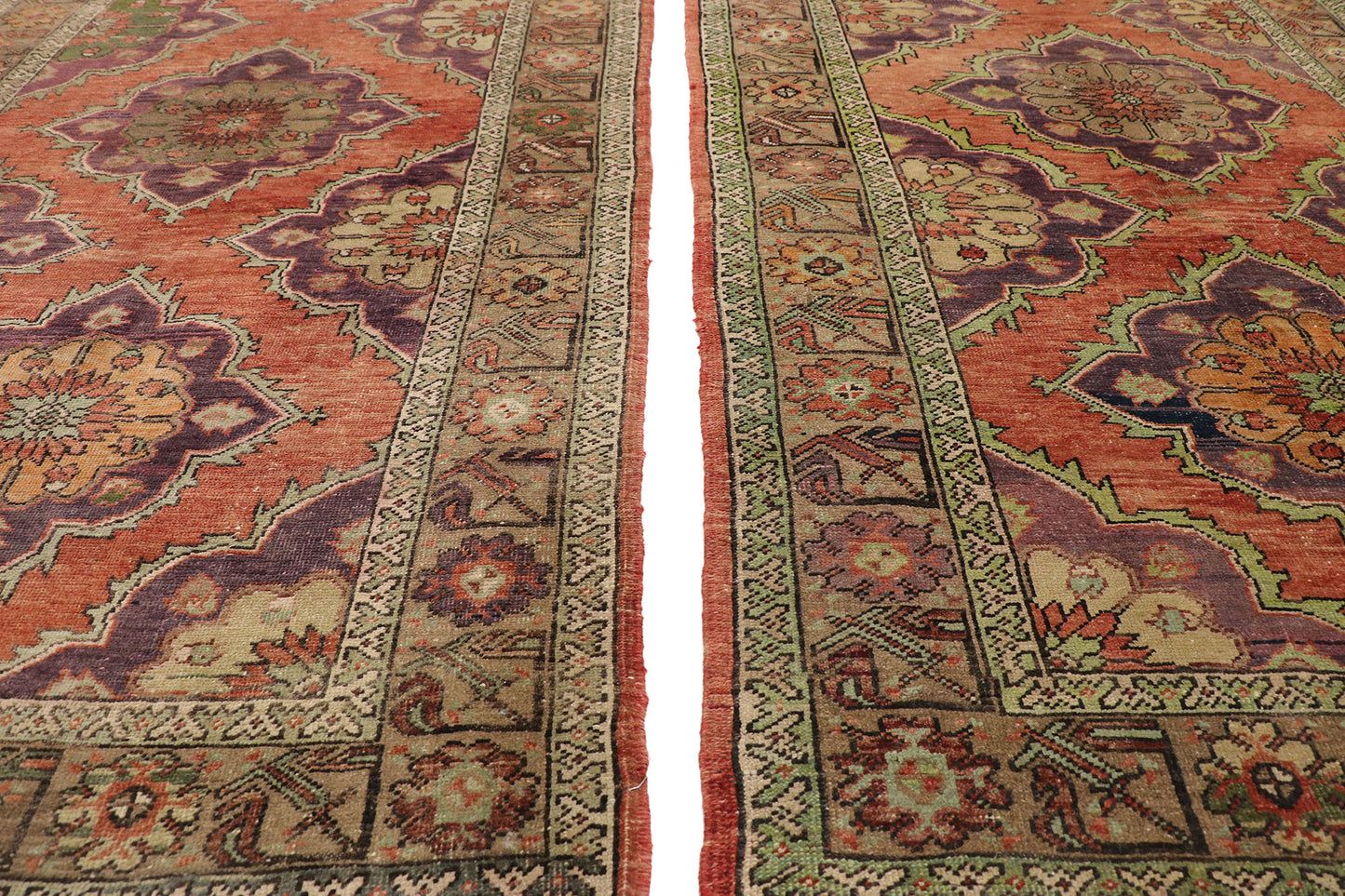 5 x 12 Vintage Turkish Oushak Rug 51792
