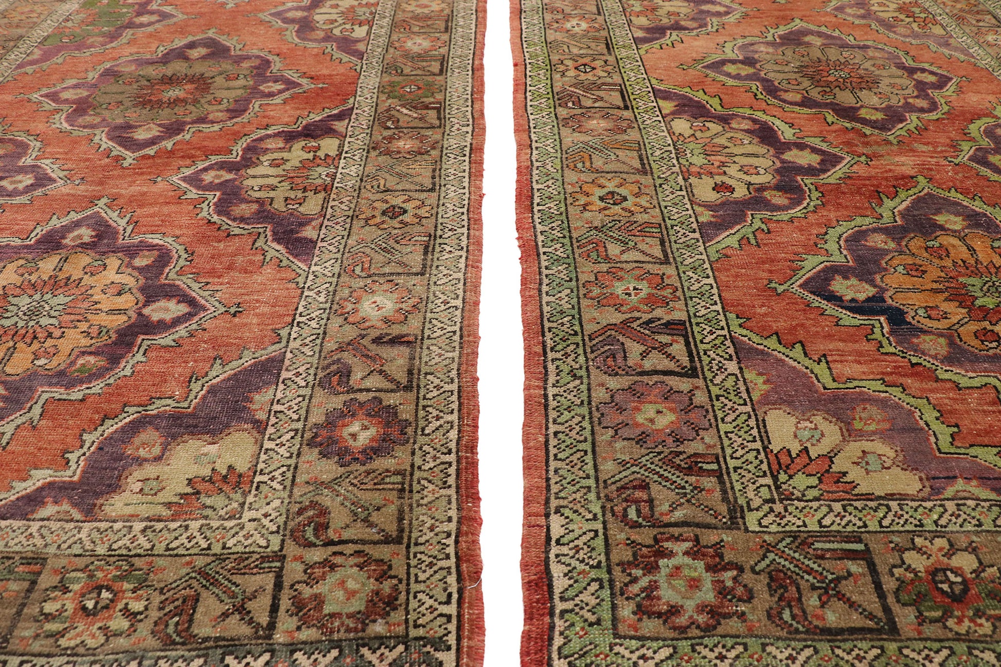 5 x 12 Vintage Turkish Oushak Rug 51792