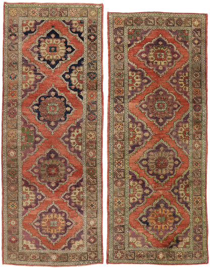 5 x 12 Vintage Turkish Oushak Rug 51793
