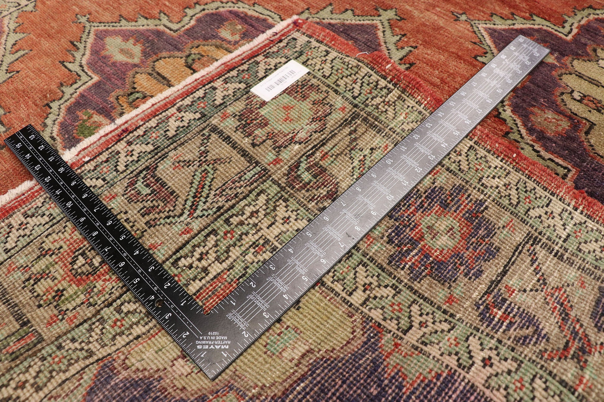 5 x 12 Vintage Turkish Oushak Rug 51793