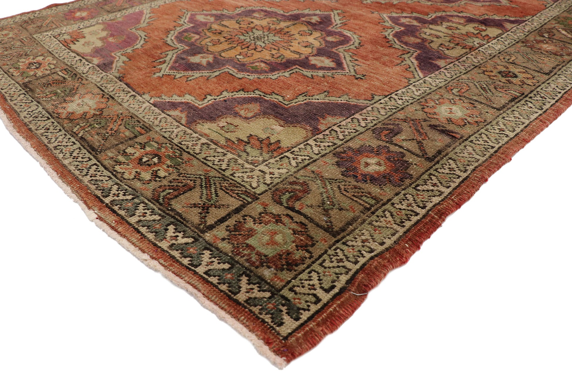 5 x 12 Vintage Turkish Oushak Rug 51793