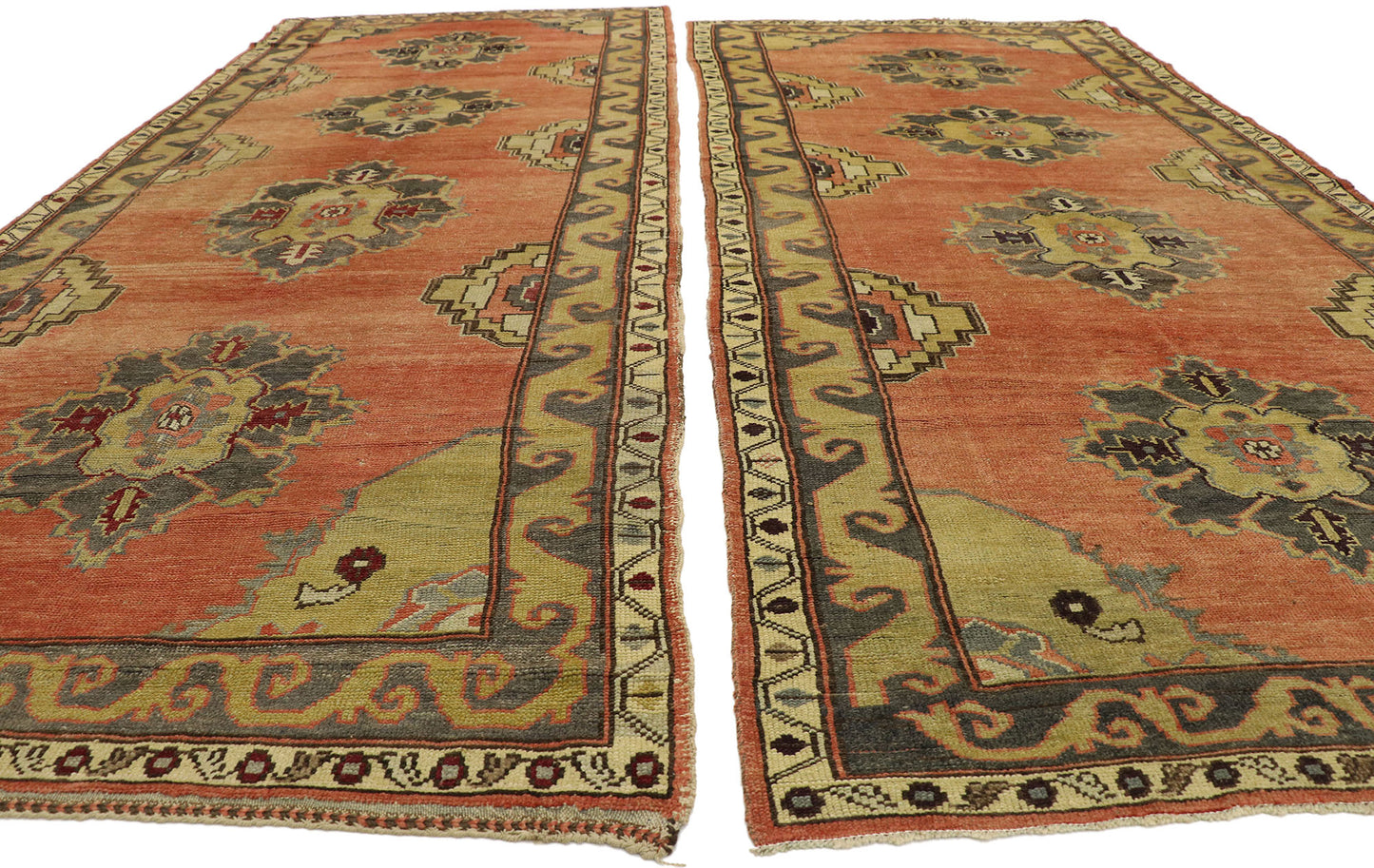 5 x 12 Vintage Turkish Oushak Rug 51794