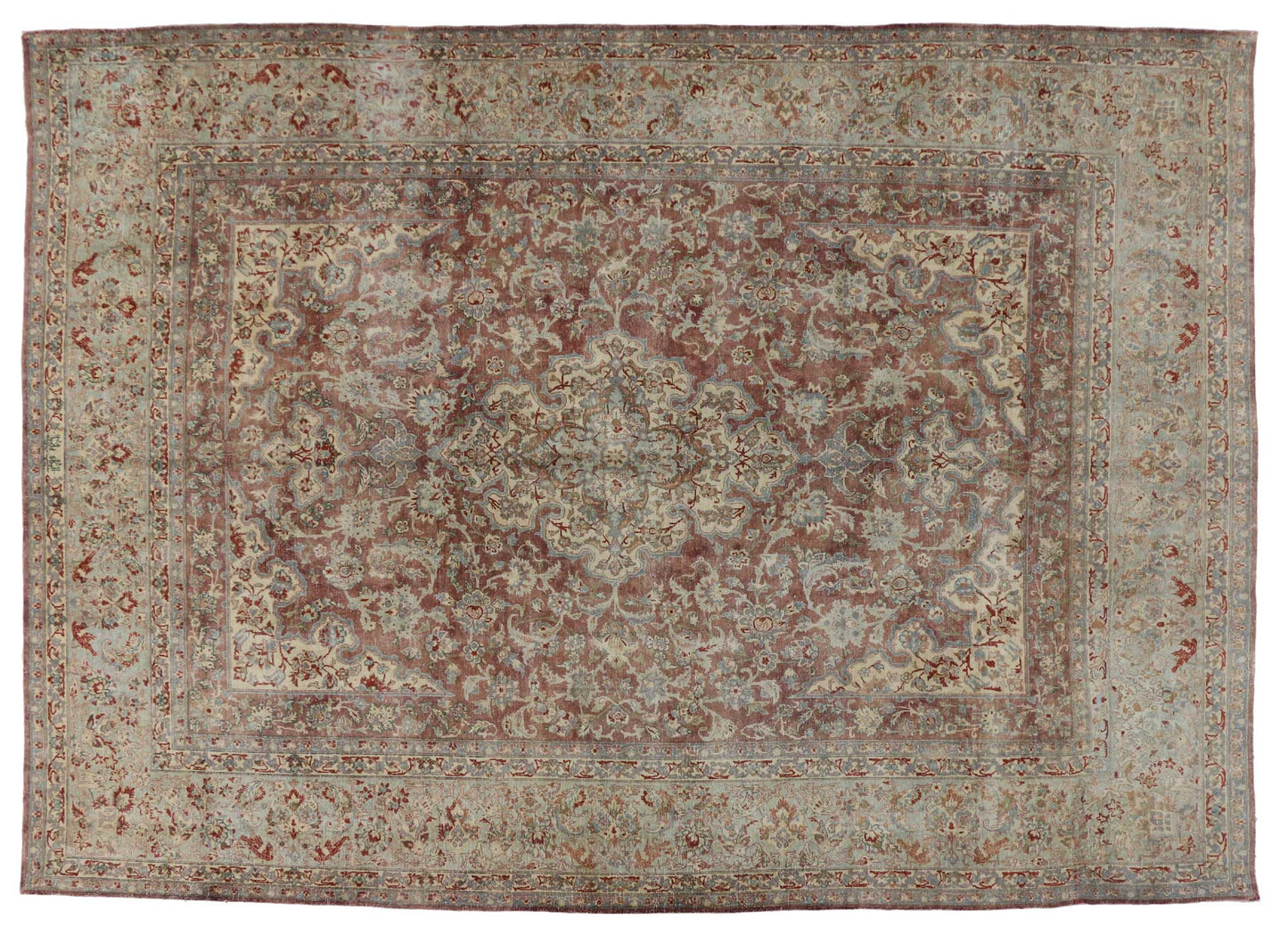 10 x 14 Antique Kerman Rug 51796