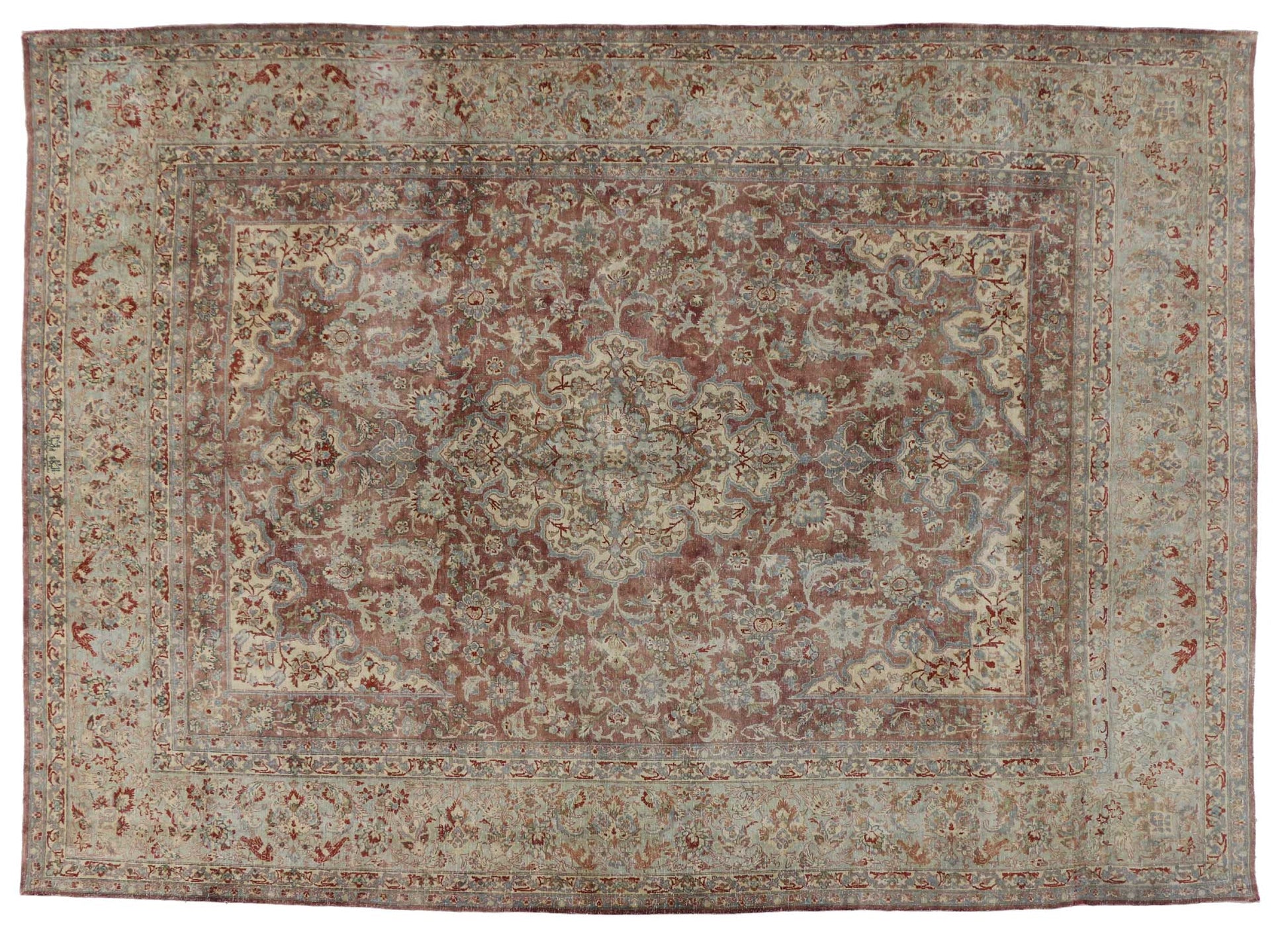 10 x 14 Antique Kerman Rug 51796