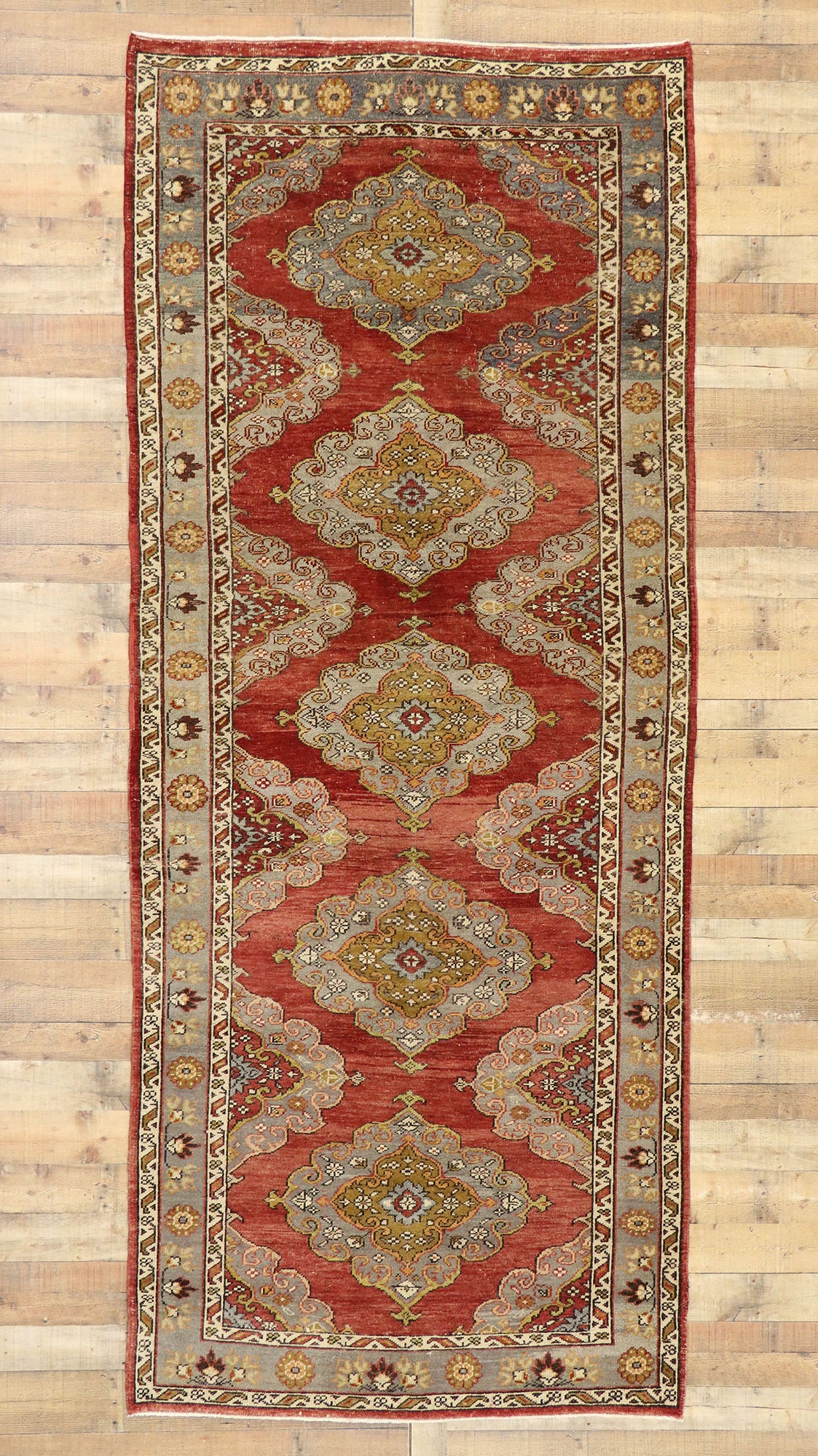 5 x 12 Vintage Turkish Oushak Rug 51797