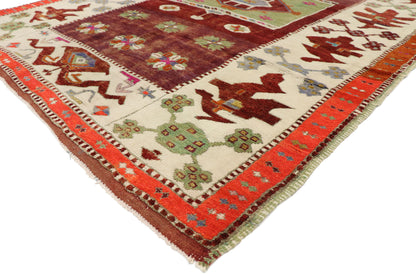 5 x 11 Vintage Turkish Oushak Rug 51798