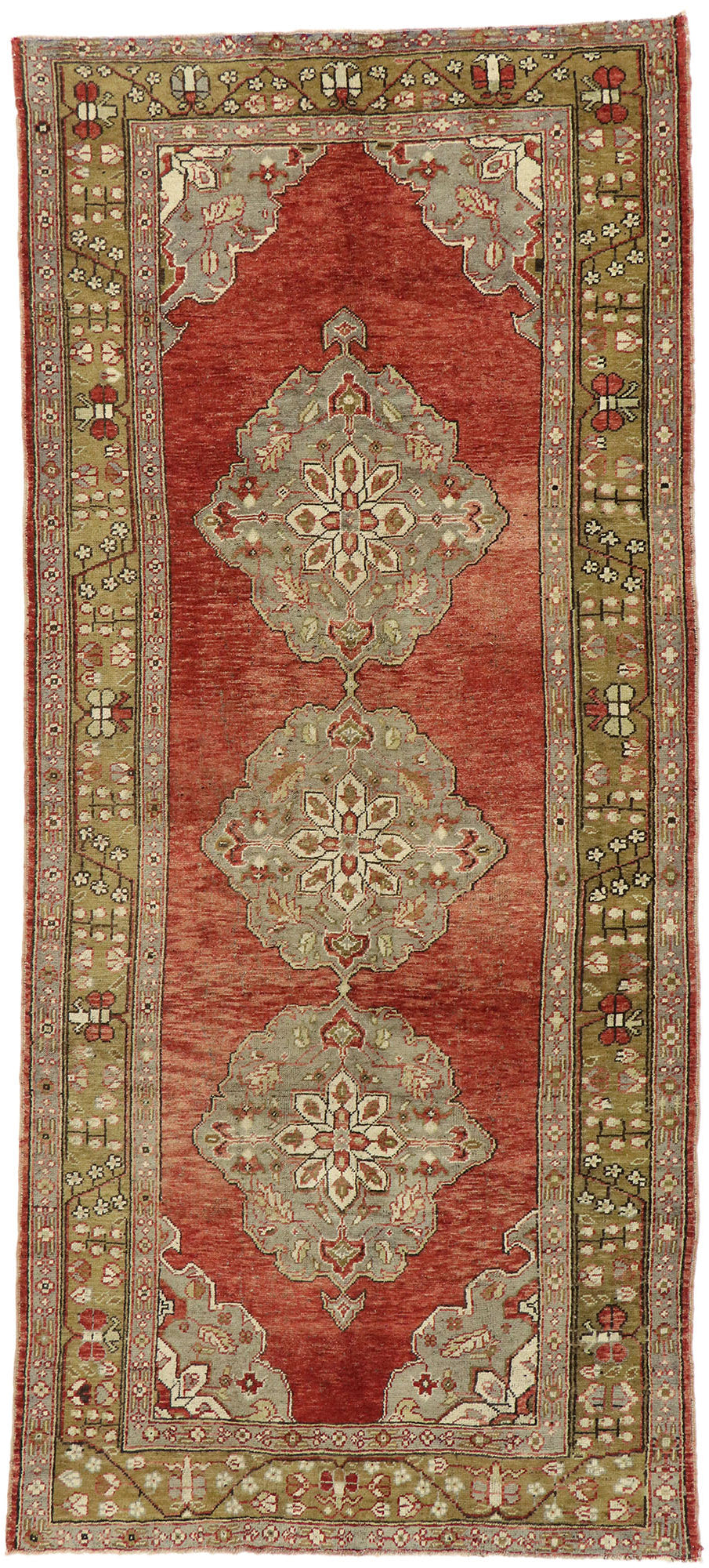 5 x 11 Vintage Turkish Oushak Rug 51800