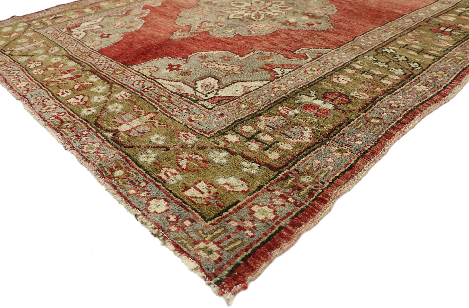 5 x 11 Vintage Turkish Oushak Rug 51800