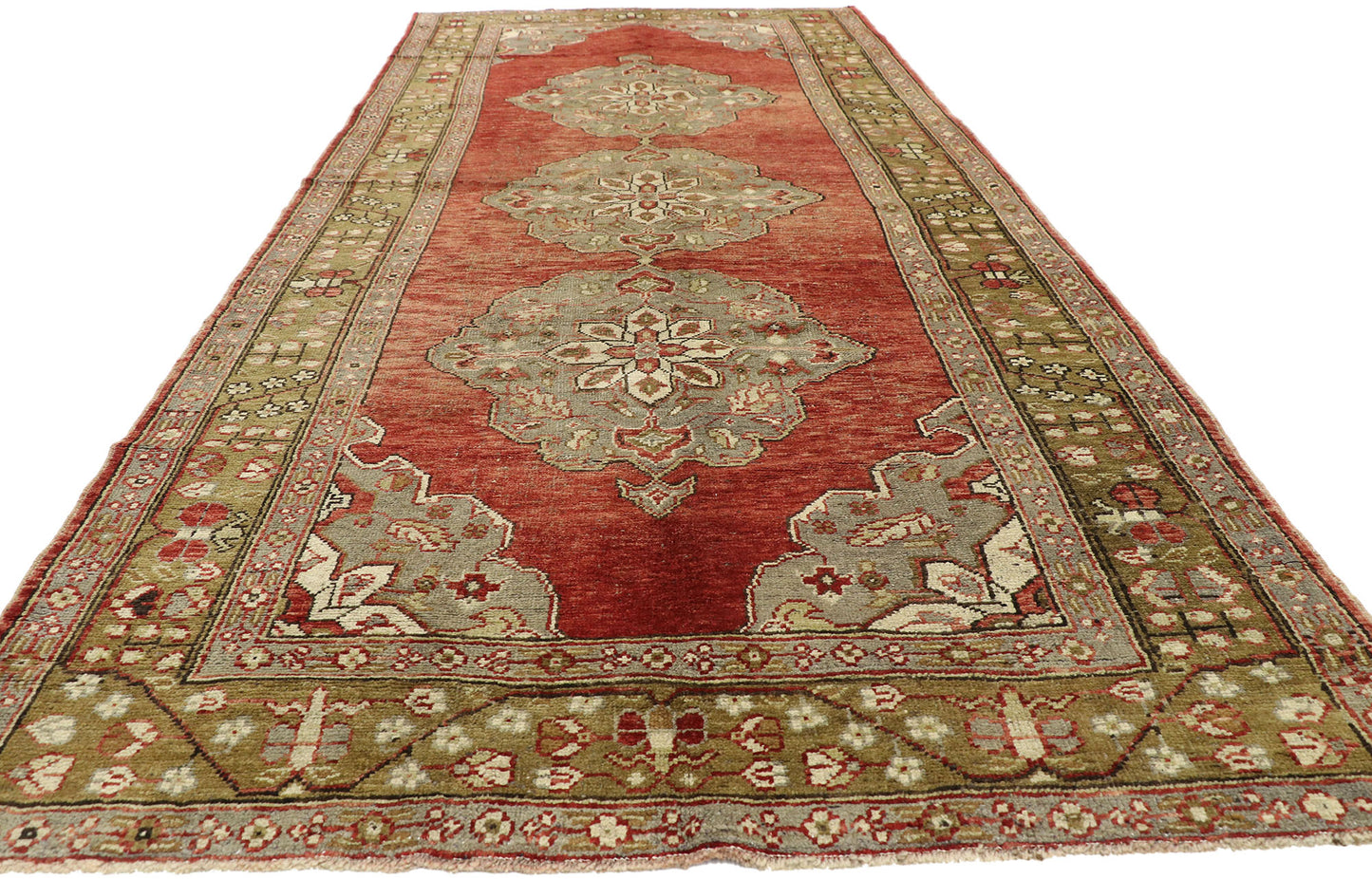 5 x 11 Vintage Turkish Oushak Rug 51800