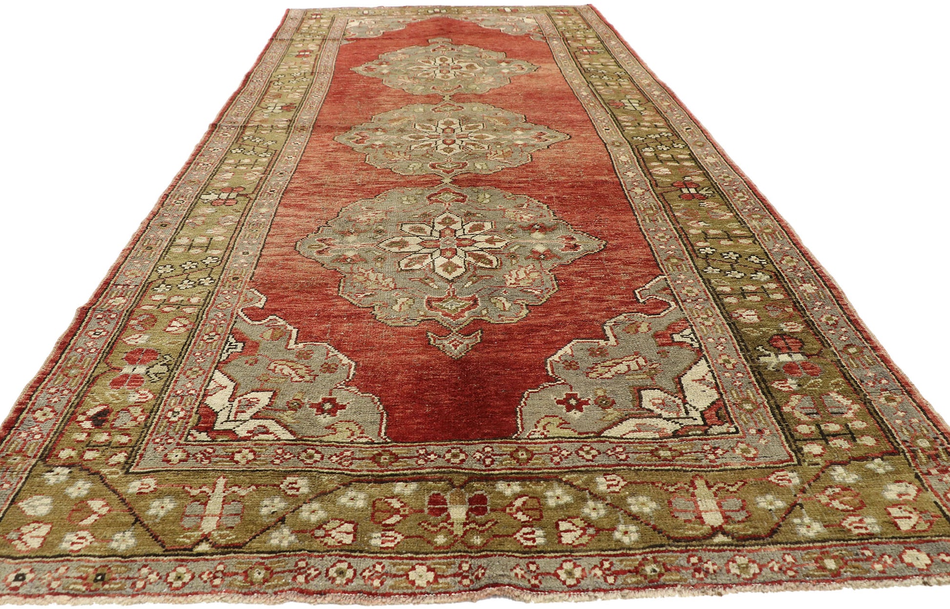 5 x 11 Vintage Turkish Oushak Rug 51800