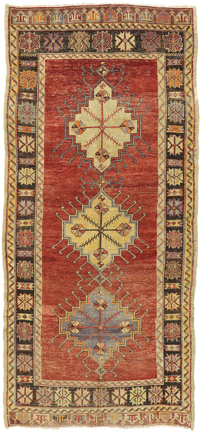 5 x 11 Vintage Turkish Oushak Rug 51801