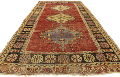 5 x 11 Vintage Turkish Oushak Rug 51801