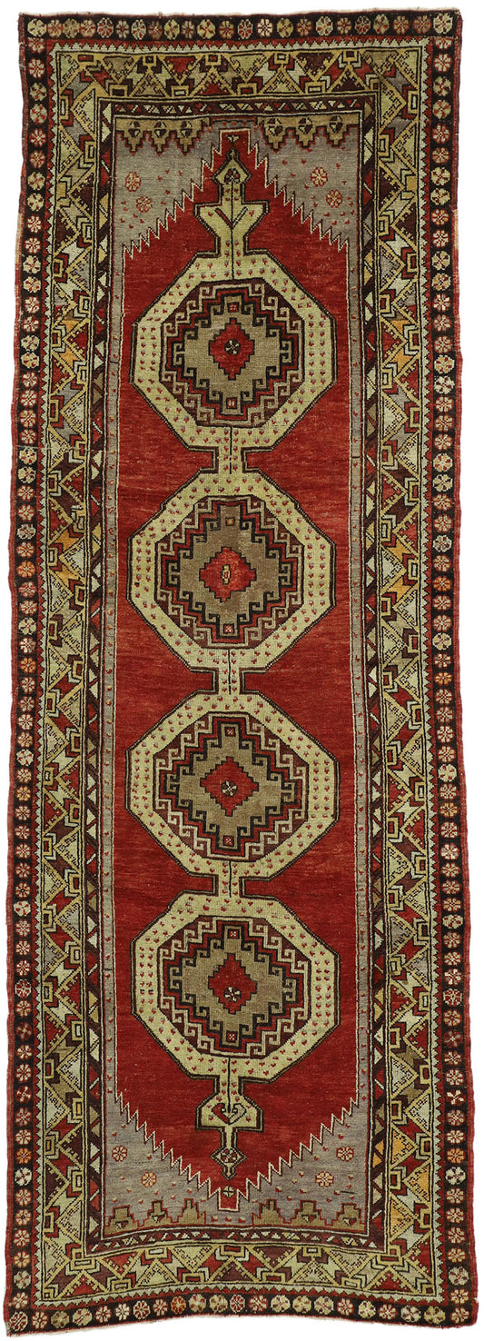 4 x 11 Vintage Turkish Oushak Rug 51808