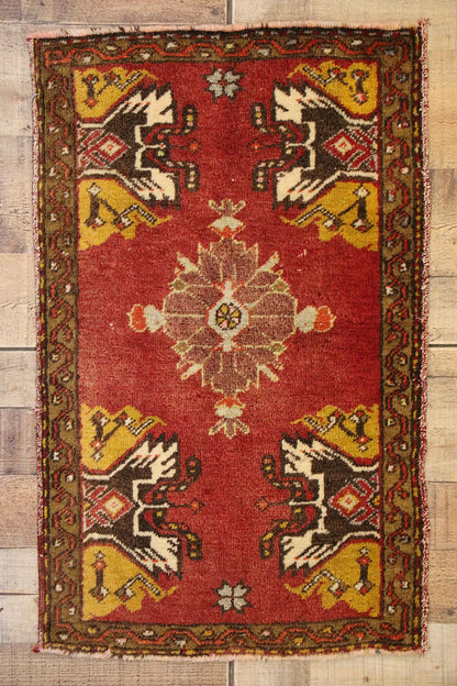 2 x 3 Vintage Turkish Yastik Rug 51815
