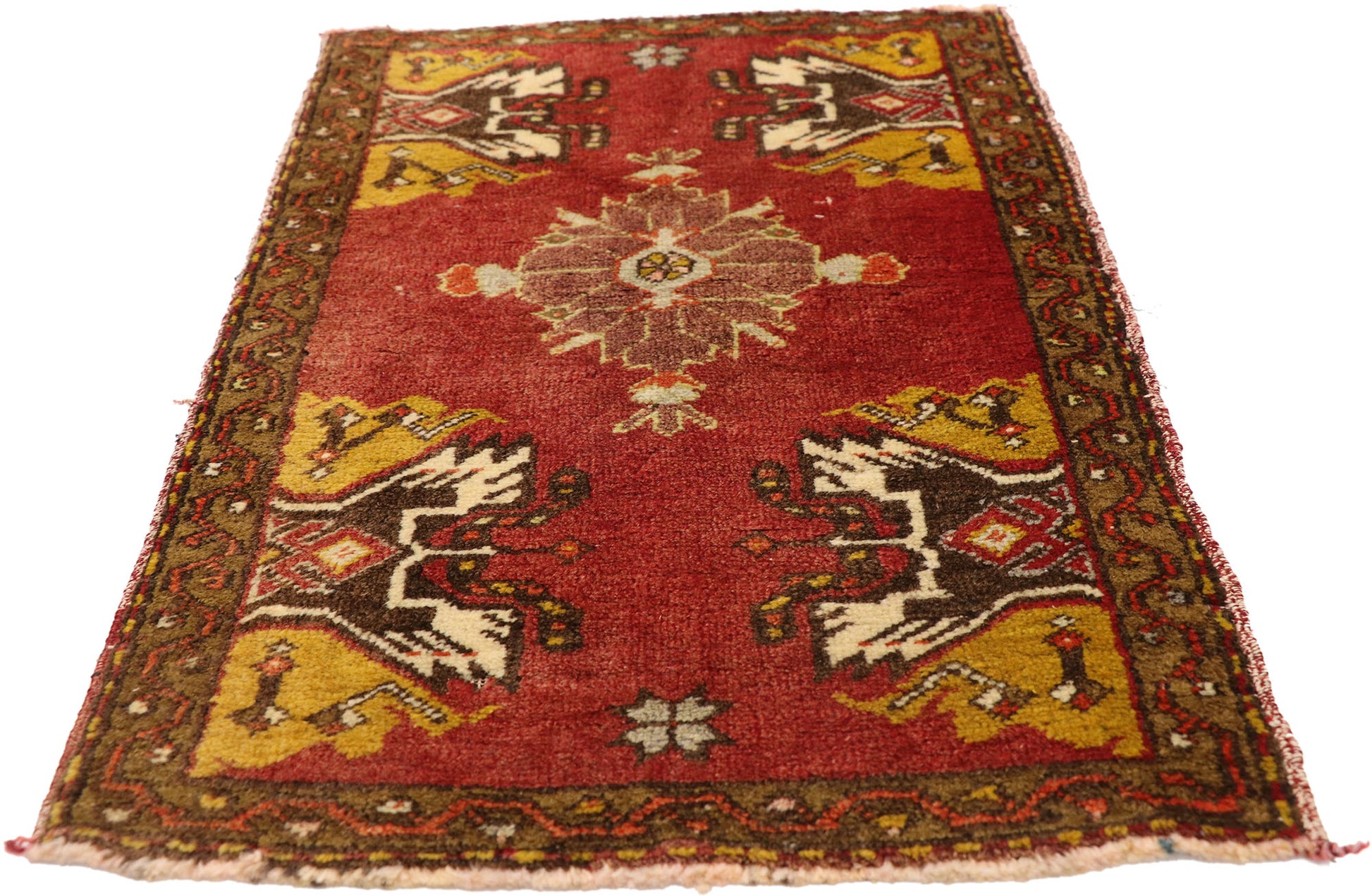 2 x 3 Vintage Turkish Yastik Rug 51815