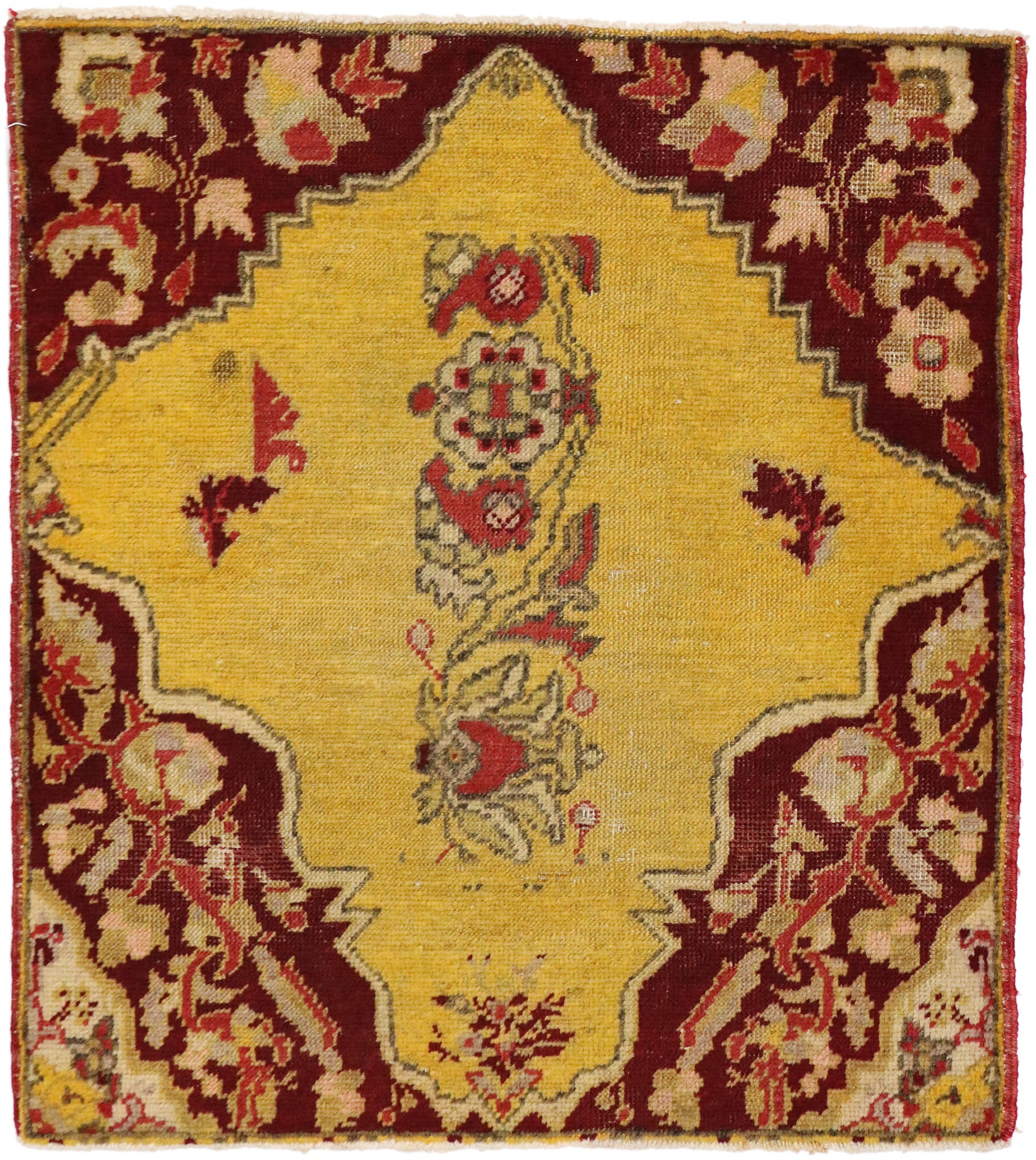 2 x 2 Vintage Turkish Yastik Rug 51818