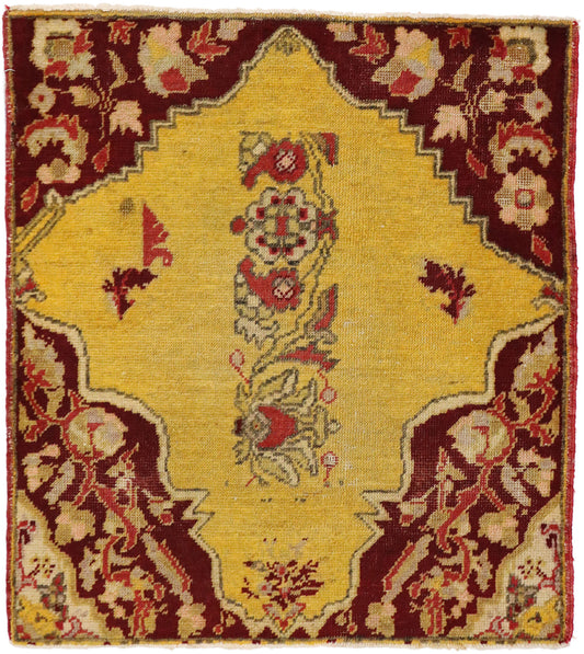 2 x 2 Vintage Turkish Yastik Rug 51818
