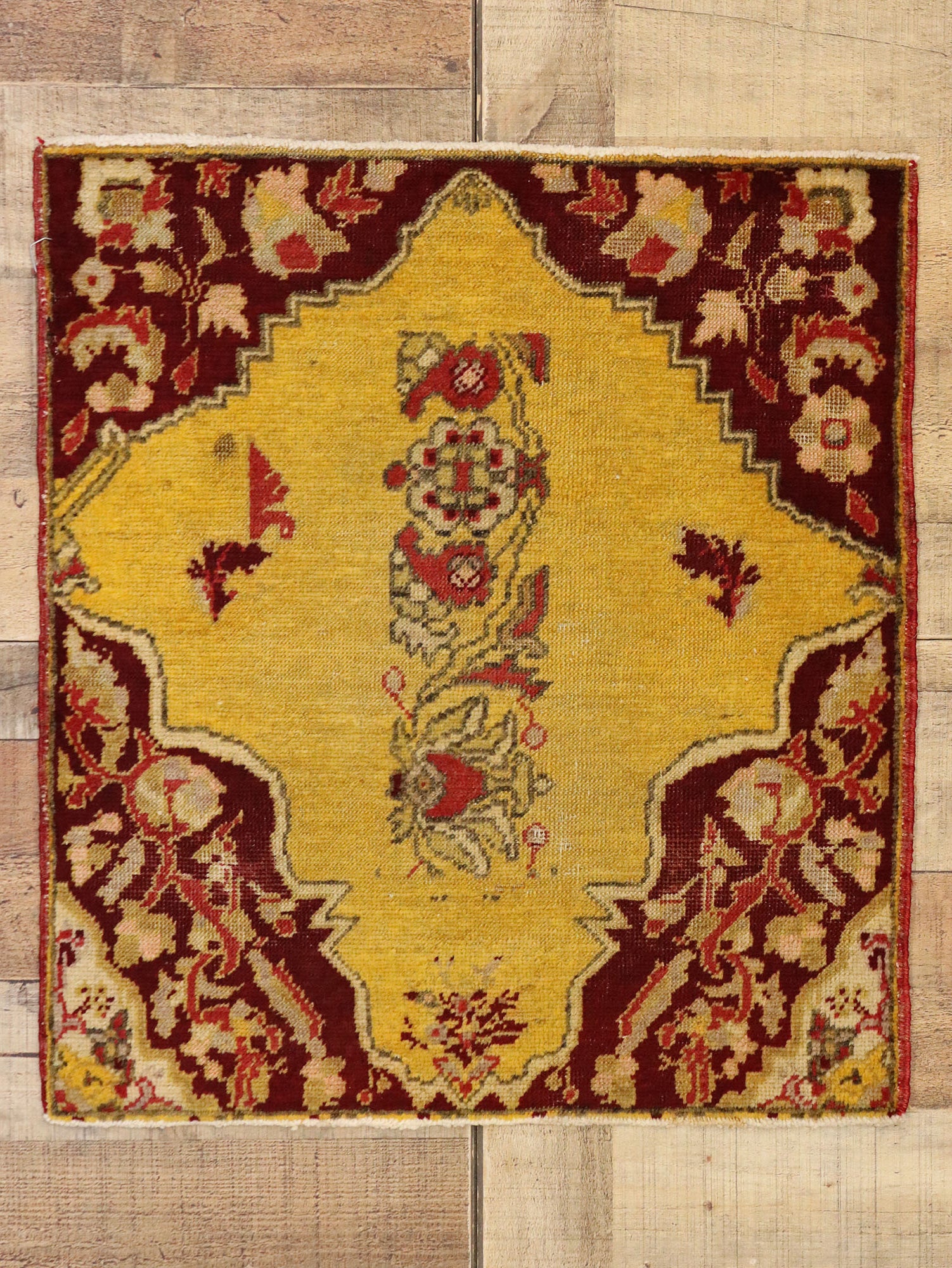 2 x 2 Vintage Turkish Yastik Rug 51818