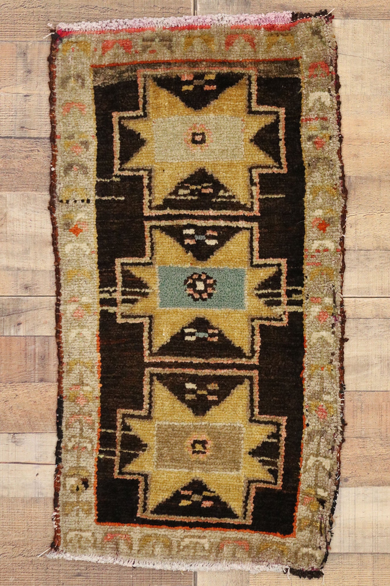 2 x 3 Vintage Turkish Yastik Rug 51819