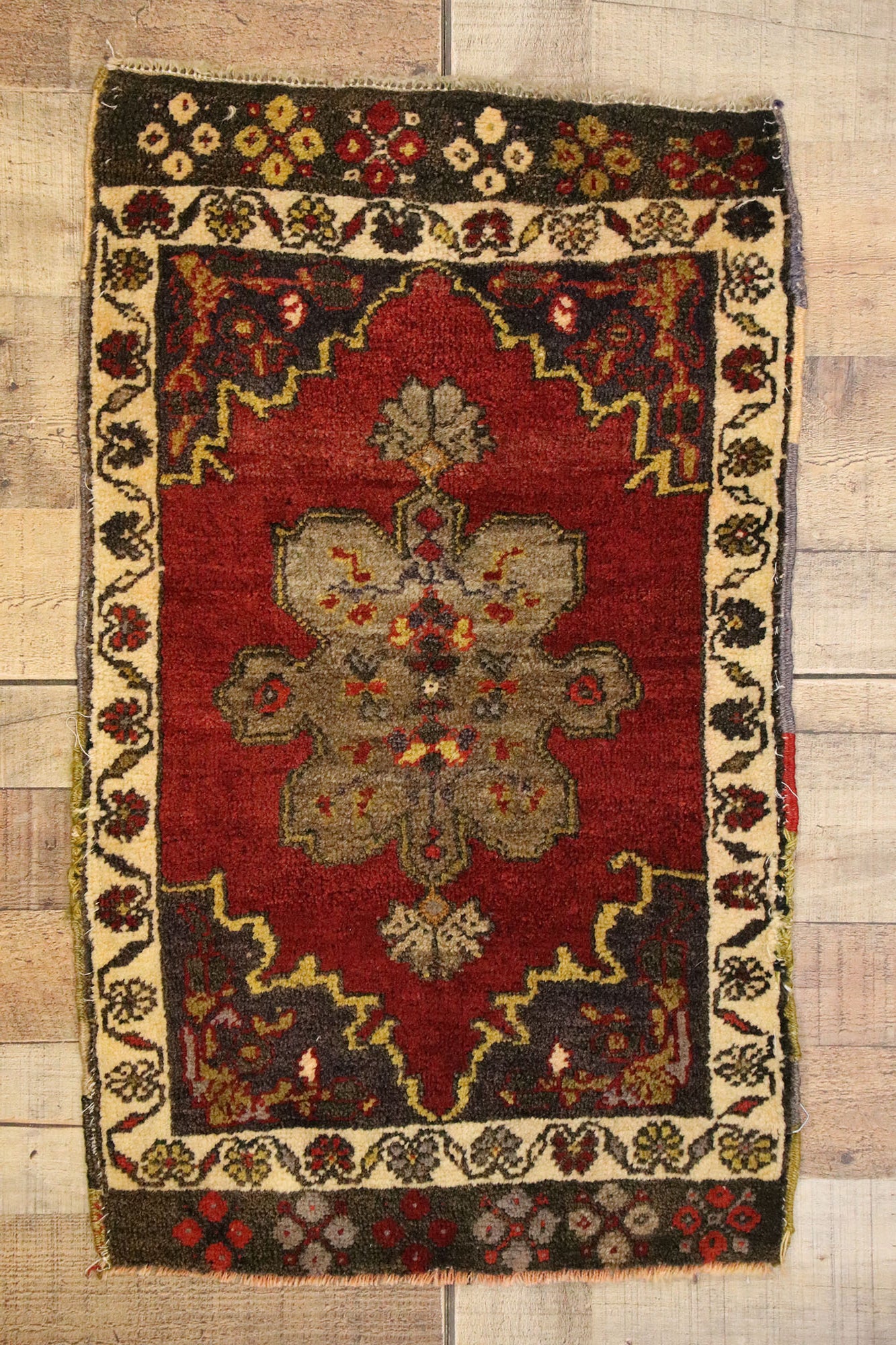 2 x 3 VIntage Turkish Yastik Rug 51820
