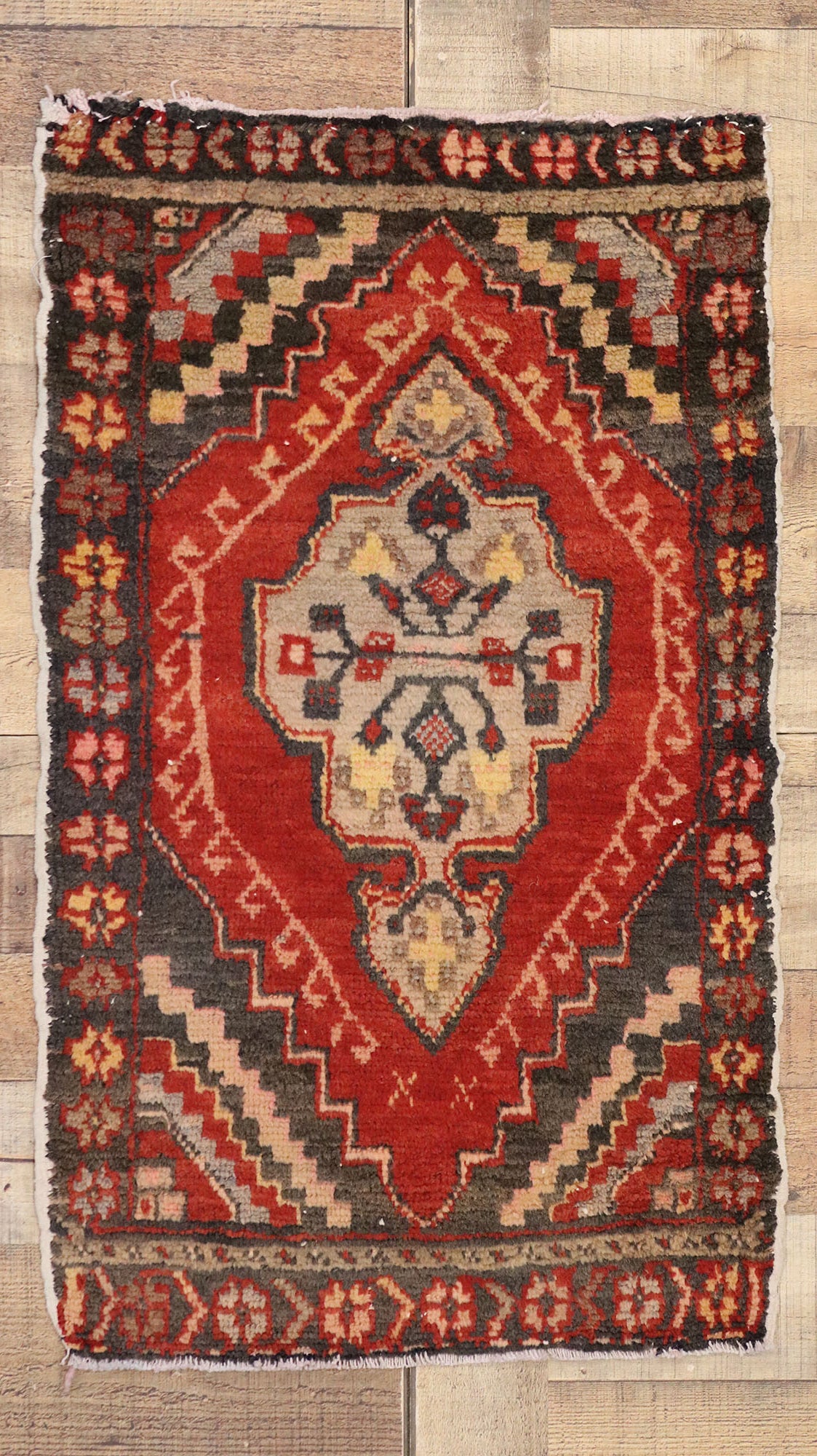 2 x 3 Vintage Turkish Yastik Rug 51822