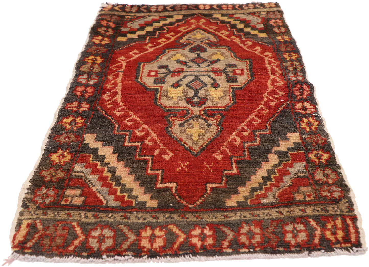 2 x 3 Vintage Turkish Yastik Rug 51822