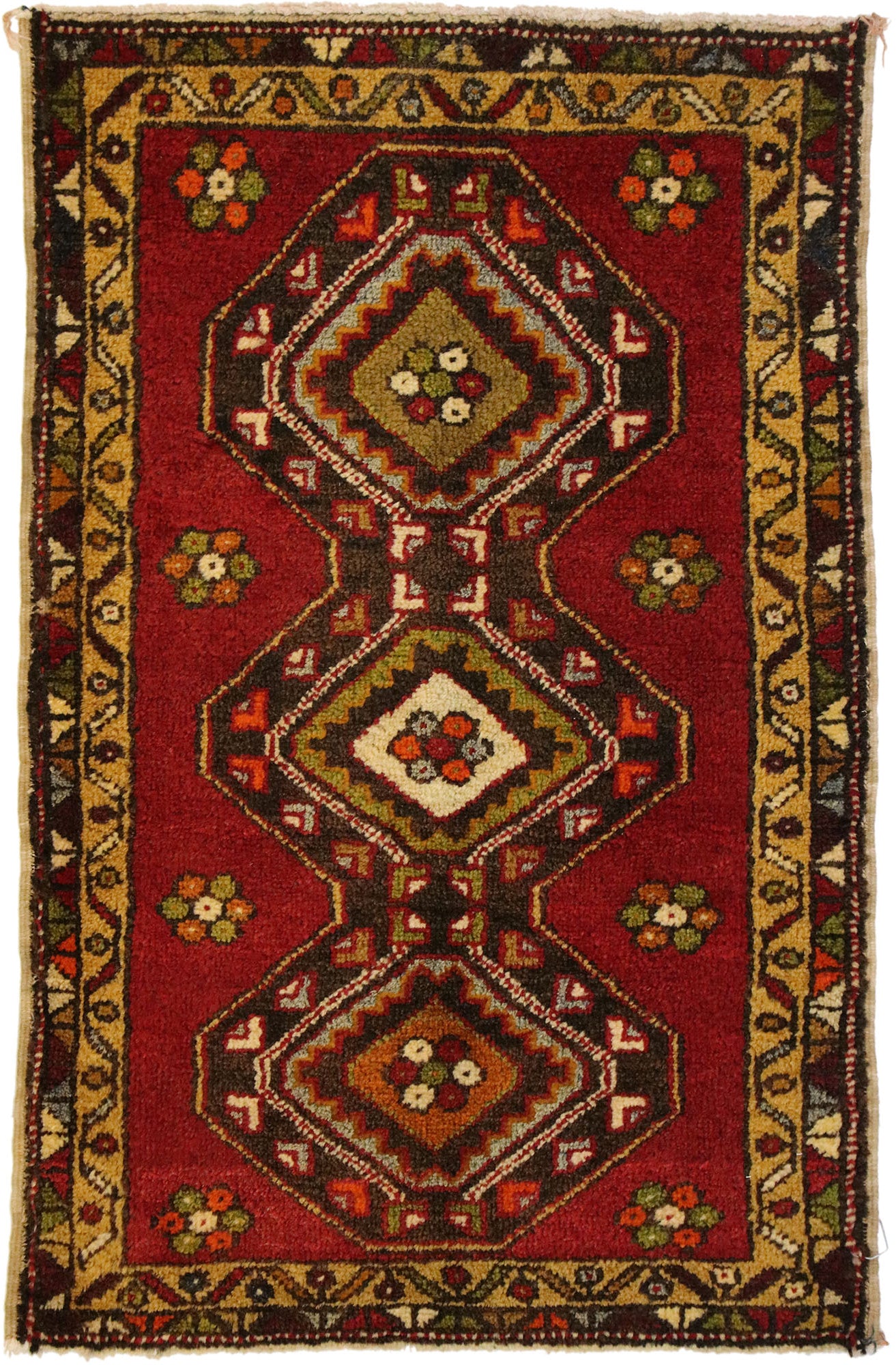 2 x 3 Vintage Turkish Yastik Rug 51823