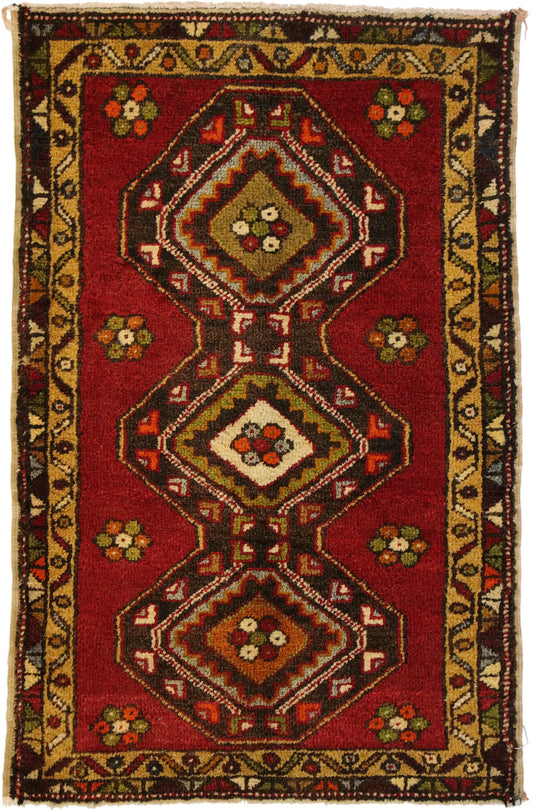 2 x 3 Vintage Turkish Yastik Rug 51823