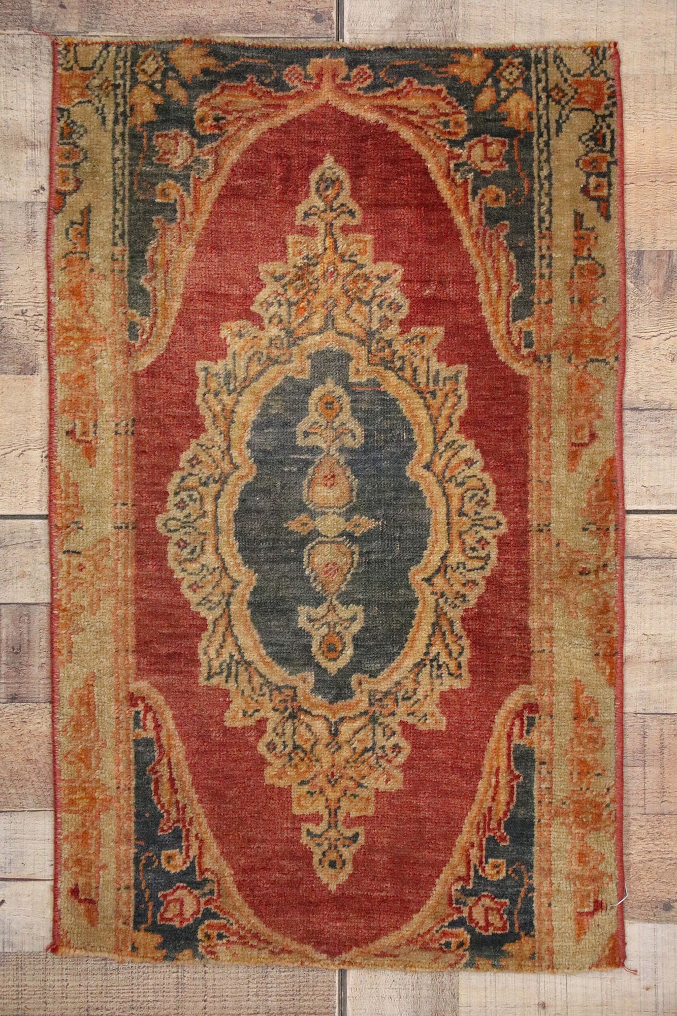 2 x 3 Vintage Turkish Yastik Rug 51828