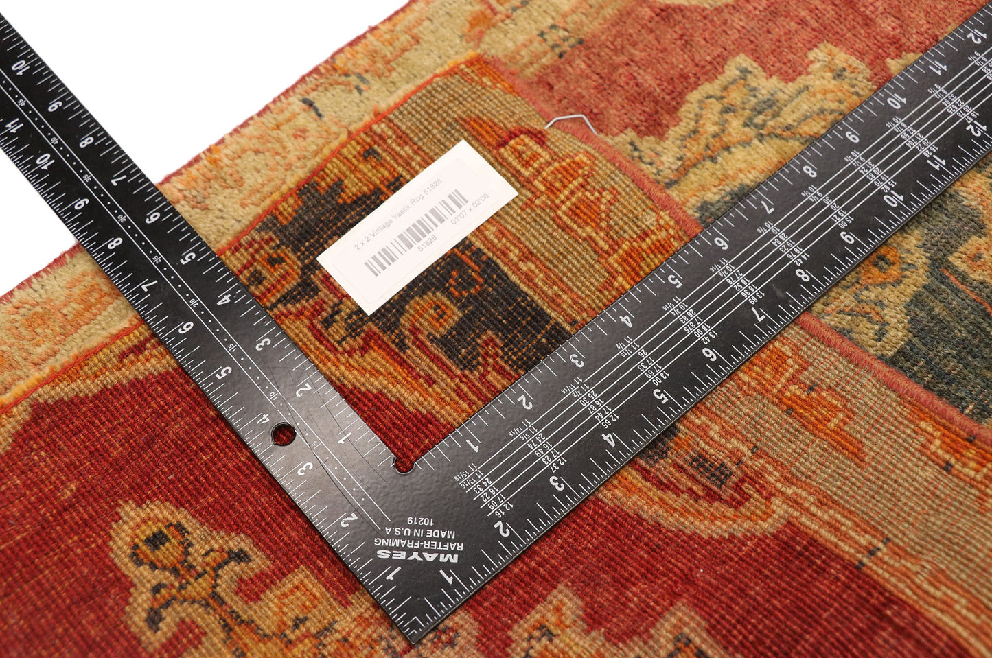 2 x 3 Vintage Turkish Yastik Rug 51828