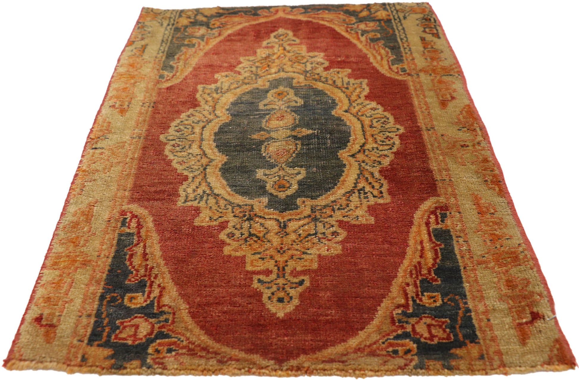 2 x 3 Vintage Turkish Yastik Rug 51828