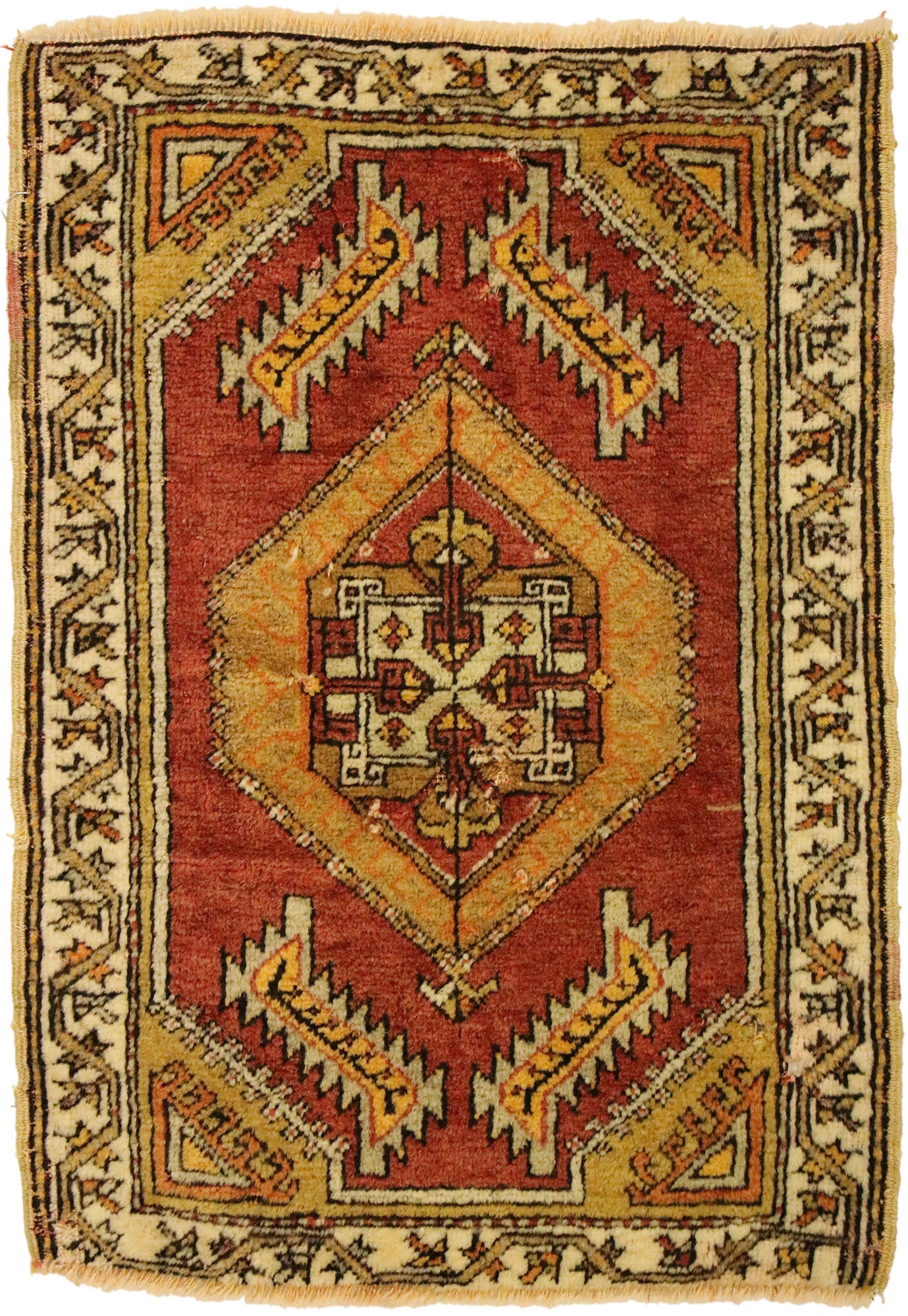 2 x 2 Vintage Turkish Yastik Rug 51829